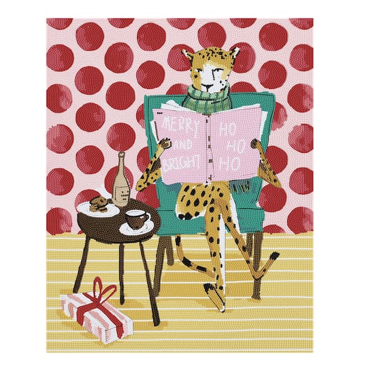 Michaels, 16" x 20" Reading Jaguar Diamond Art Kit by Make Market® – Category: Diamond Painting Kits